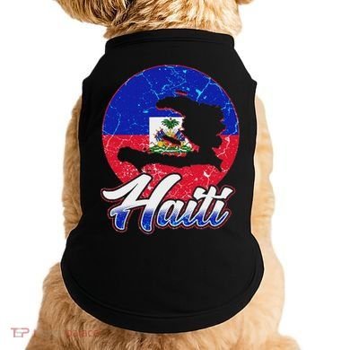 Haiti Flag Caribbean Pride Holiday Doggie Tank