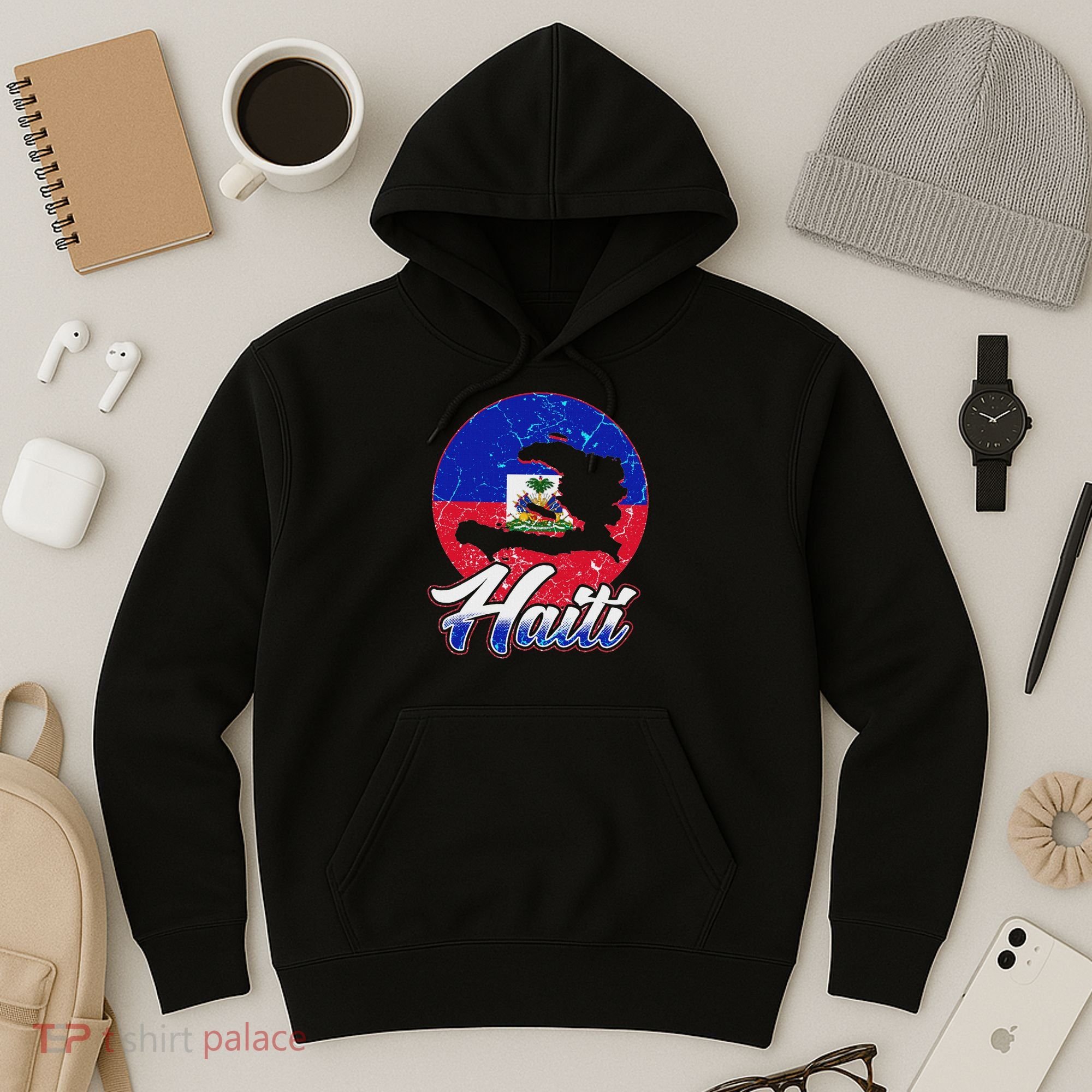 Haiti Flag Caribbean Pride Holiday Hoodie