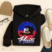 Haiti Flag Caribbean Pride Holiday Hoodie thumb 4