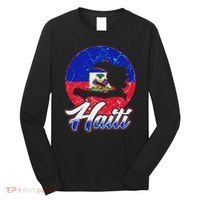 Haiti Flag Caribbean Pride Holiday Long Sleeve Shirt thumb 0