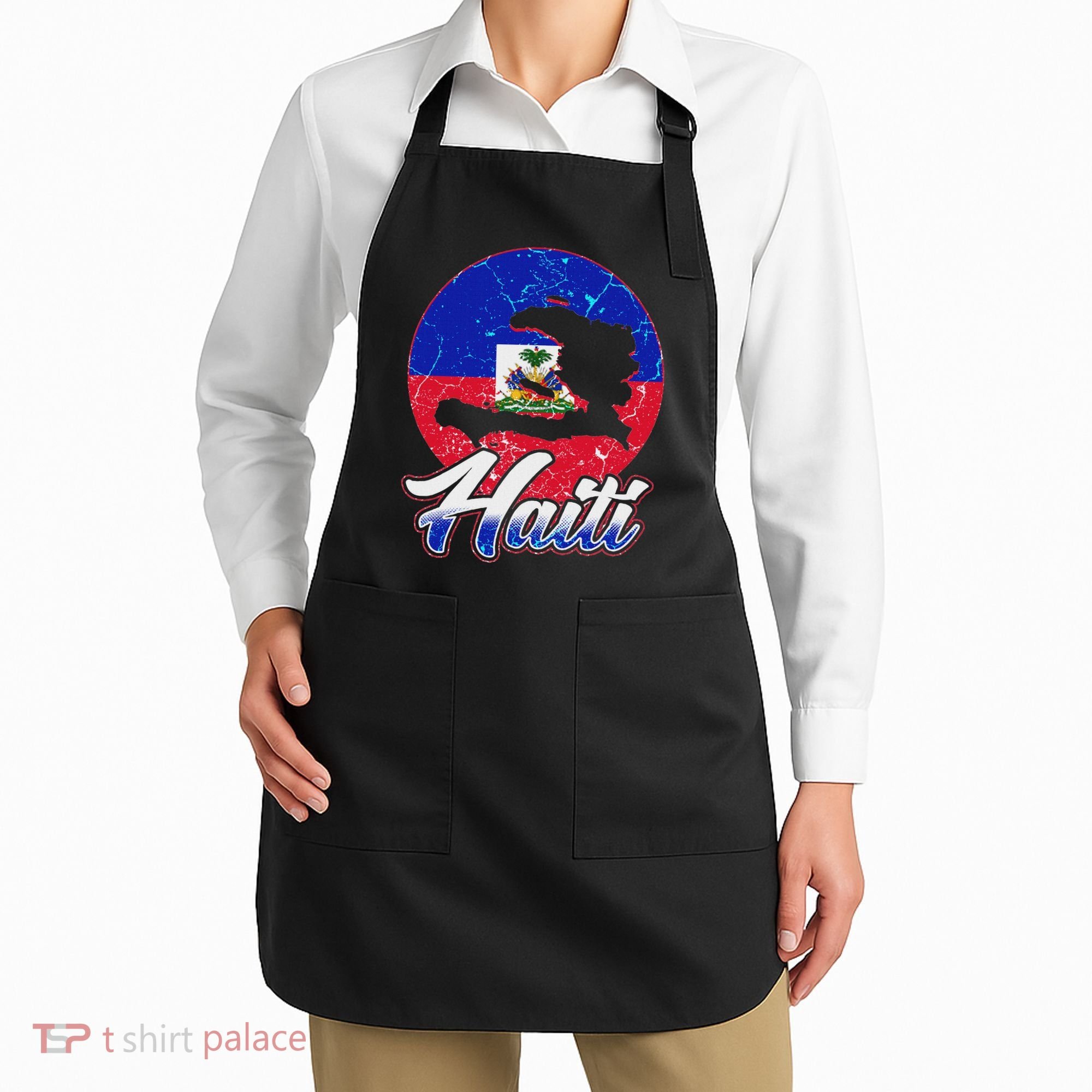 Haiti Flag Caribbean Pride Holiday Apron