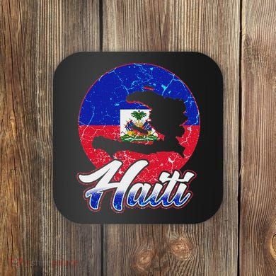 Haiti Flag Caribbean Pride Holiday Coaster