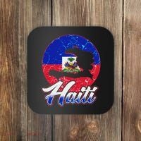 Haiti Flag Caribbean Pride Holiday Coaster thumb 0