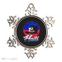 Haiti Flag Caribbean Pride Holiday Ornament thumb 0