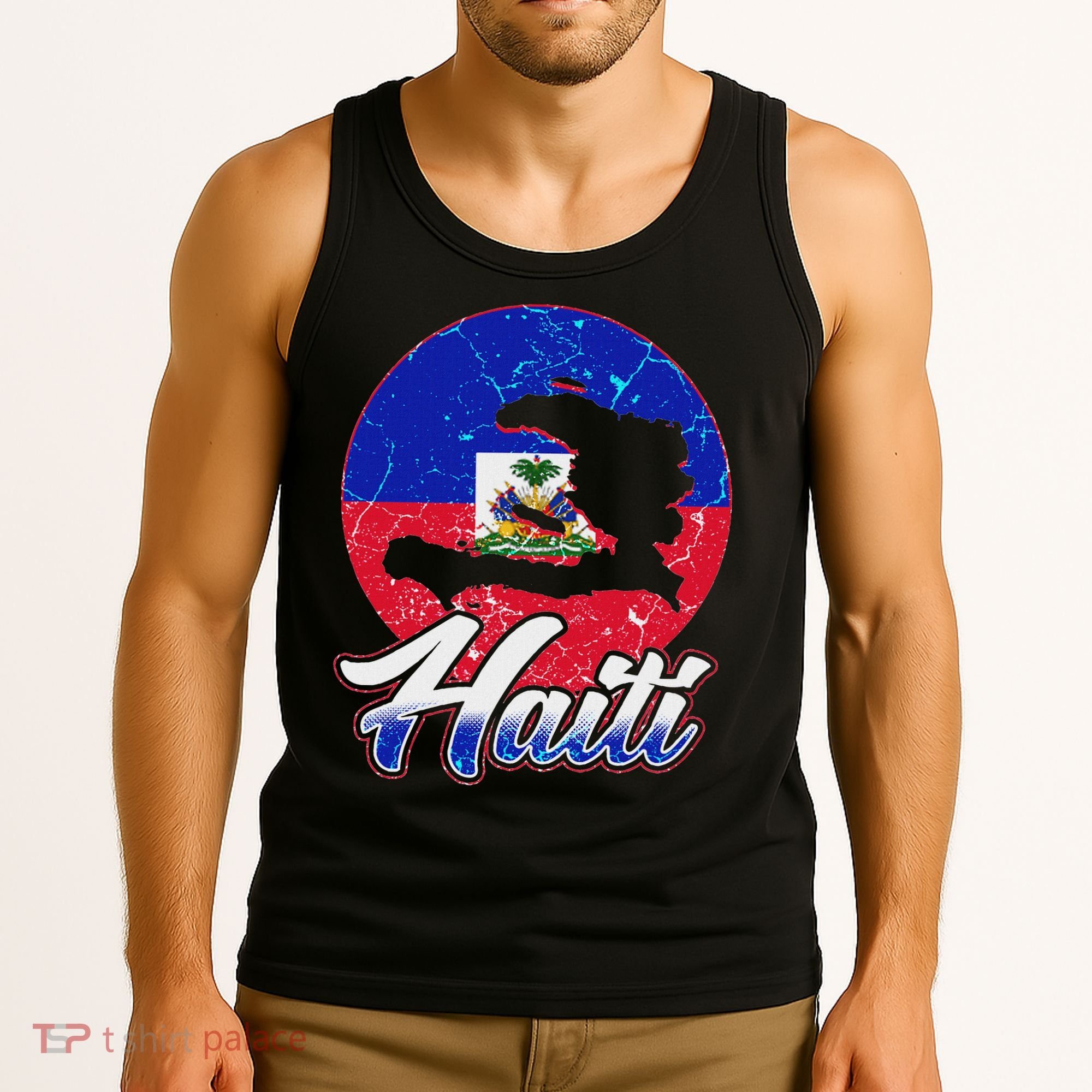 Haiti Flag Caribbean Pride Holiday Tank Top