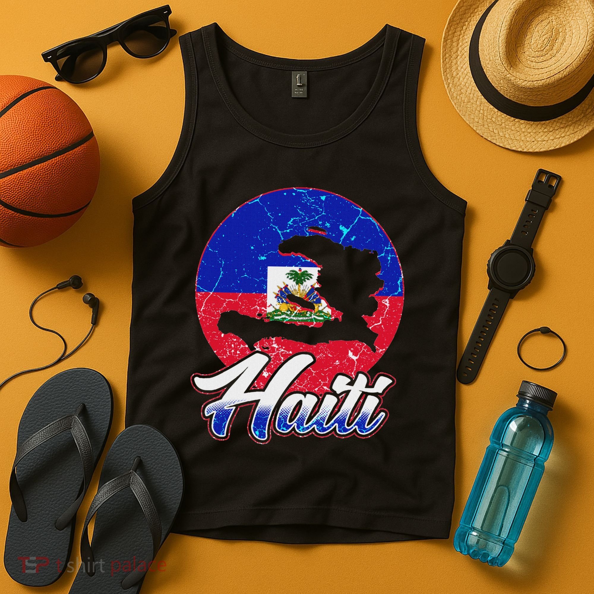 Haiti Flag Caribbean Pride Holiday Tank Top