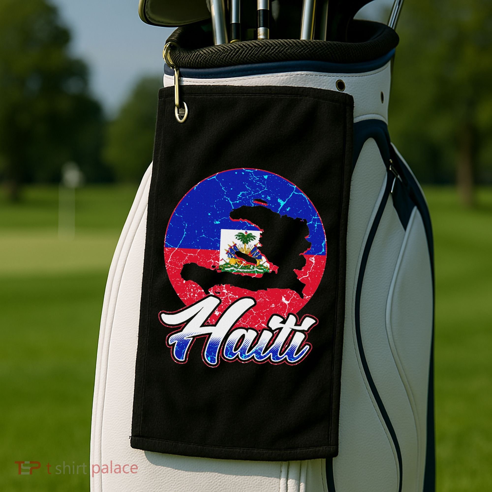 Haiti Flag Caribbean Pride Holiday Golf Towel