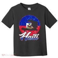 Haiti Flag Caribbean Pride Holiday Toddler T-Shirt thumb 0