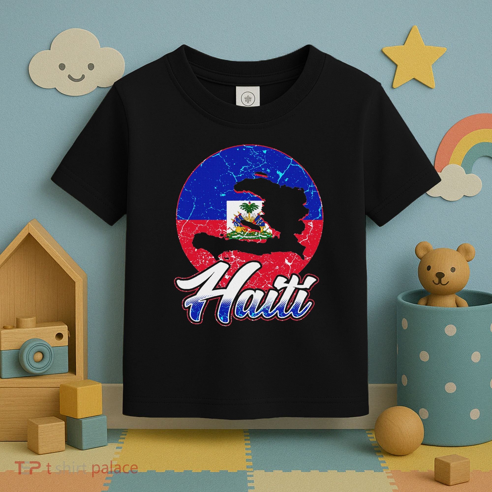 Haiti Flag Caribbean Pride Holiday Toddler T-Shirt