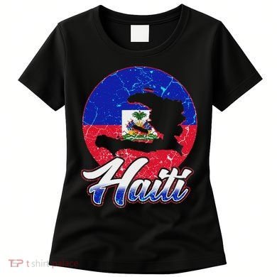 Haiti Flag Caribbean Pride Holiday Women's T-Shirt