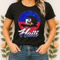 Haiti Flag Caribbean Pride Holiday Women's T-Shirt thumb 2