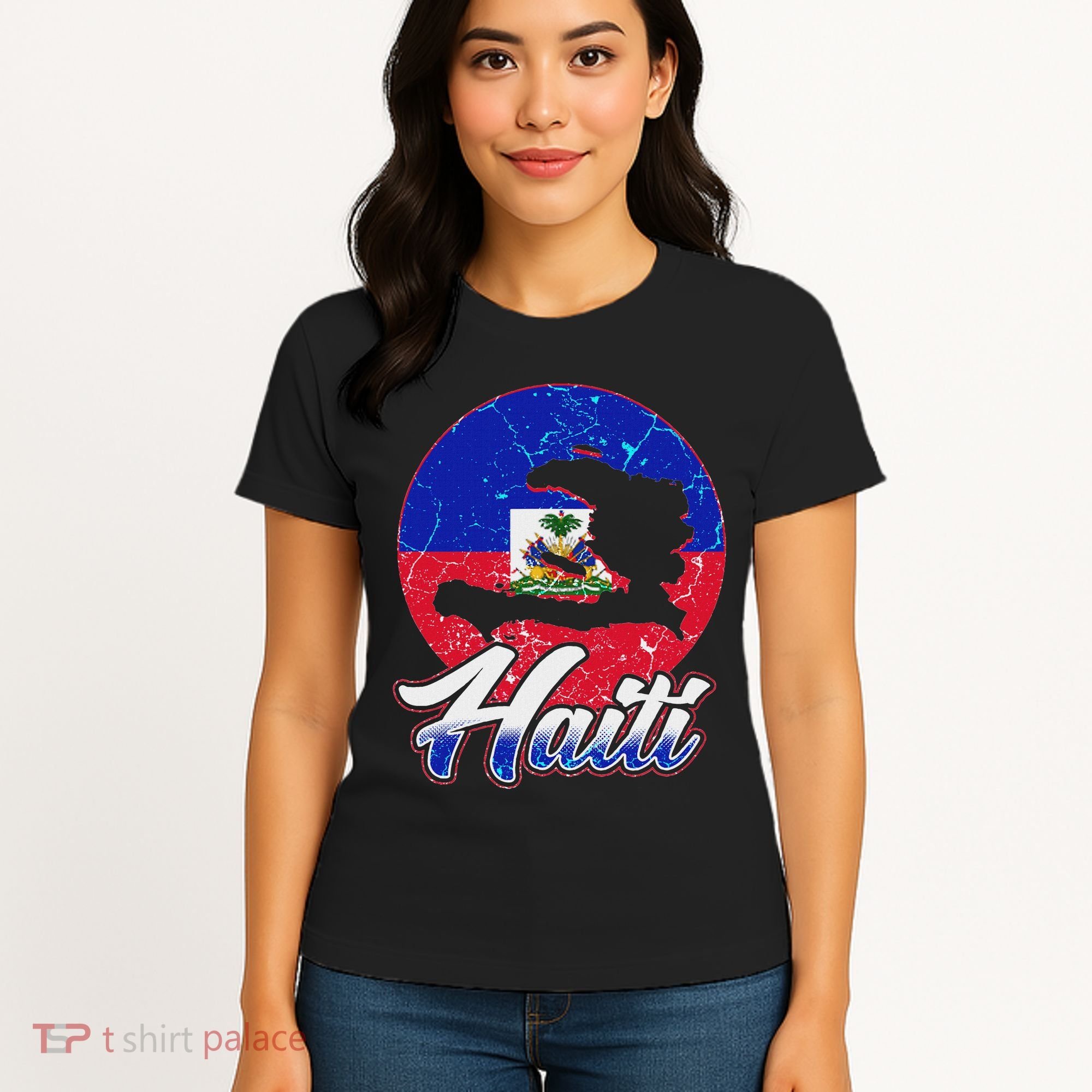 Haiti Flag Caribbean Pride Holiday Women's T-Shirt