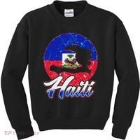 Haiti Flag Caribbean Pride Holiday Kids Sweatshirt thumb 0