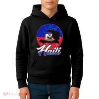 Haiti Flag Caribbean Pride Holiday Kids Hoodie thumb 4