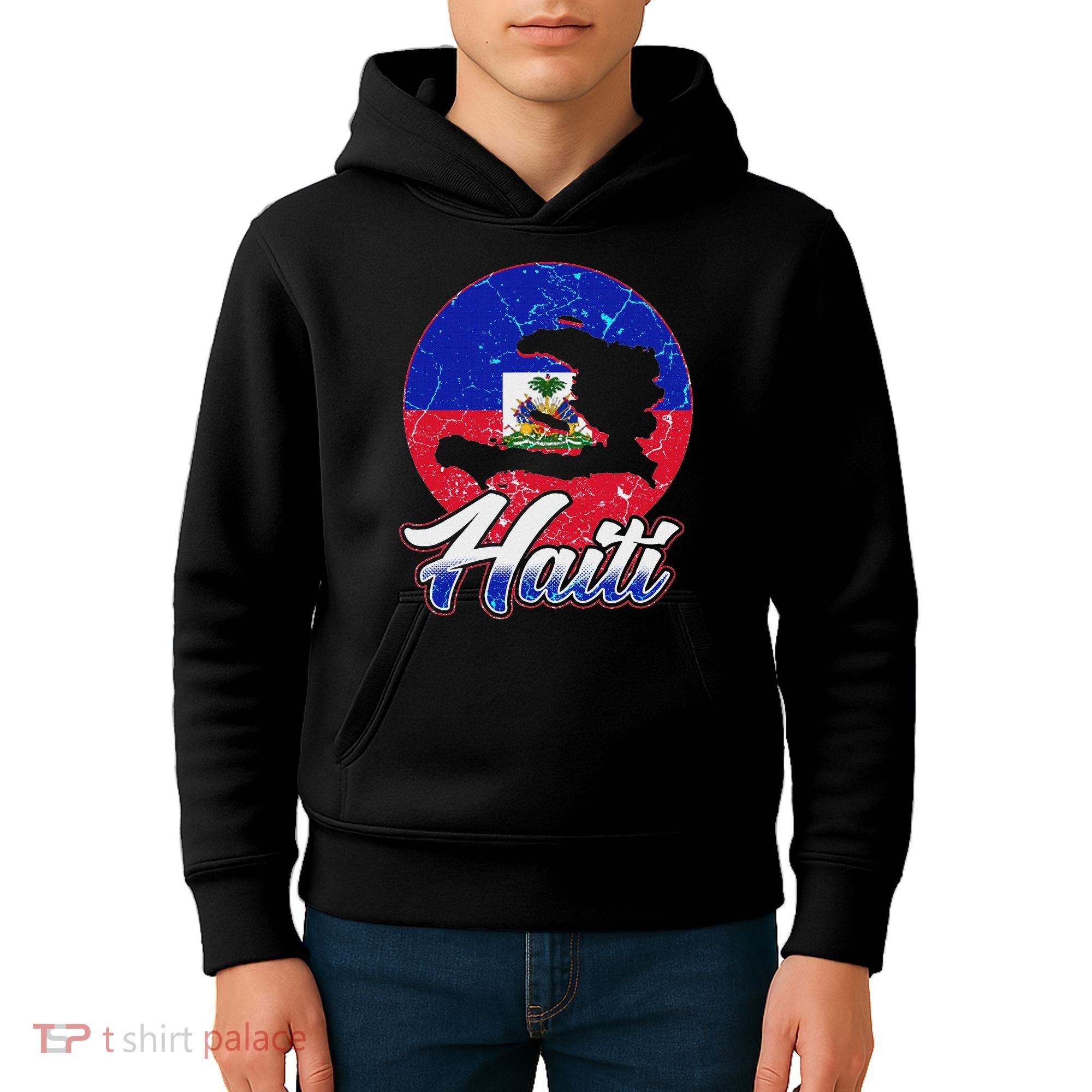 Haiti Flag Caribbean Pride Holiday Kids Hoodie