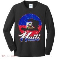 Haiti Flag Caribbean Pride Holiday Kids Long Sleeve Shirt thumb 0