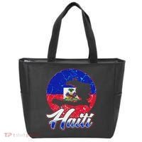 Haiti Flag Caribbean Pride Holiday Tote Bag thumb 0