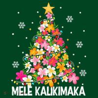 Hawaiian Floral Christmas Tree Mele Kalikimaka Tropical Xmas T-Shirt thumb 7