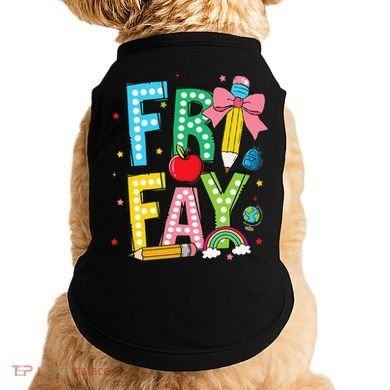 Happy Friyay Coquette Bow Friday Weekend Teacher Doggie Tank