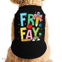 Happy Friyay Coquette Bow Friday Weekend Teacher Doggie Tank thumb 0