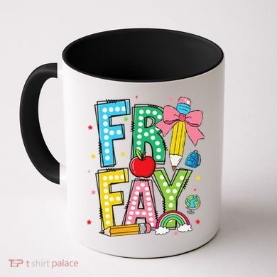 Happy Friyay Coquette Bow Friday Weekend Teacher Coffee Mug