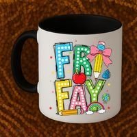 Happy Friyay Coquette Bow Friday Weekend Teacher Coffee Mug thumb 2