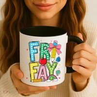Happy Friyay Coquette Bow Friday Weekend Teacher Coffee Mug thumb 3