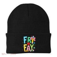 Happy Friyay Coquette Bow Friday Weekend Teacher Beanie thumb 0