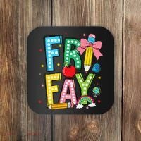 Happy Friyay Coquette Bow Friday Weekend Teacher Coaster thumb 0