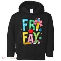Happy Friyay Coquette Bow Friday Weekend Teacher Toddler Hoodie thumb 0