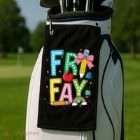 Happy Friyay Coquette Bow Friday Weekend Teacher Golf Towel thumb 2