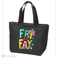 Happy Friyay Coquette Bow Friday Weekend Teacher Tote Bag thumb 3