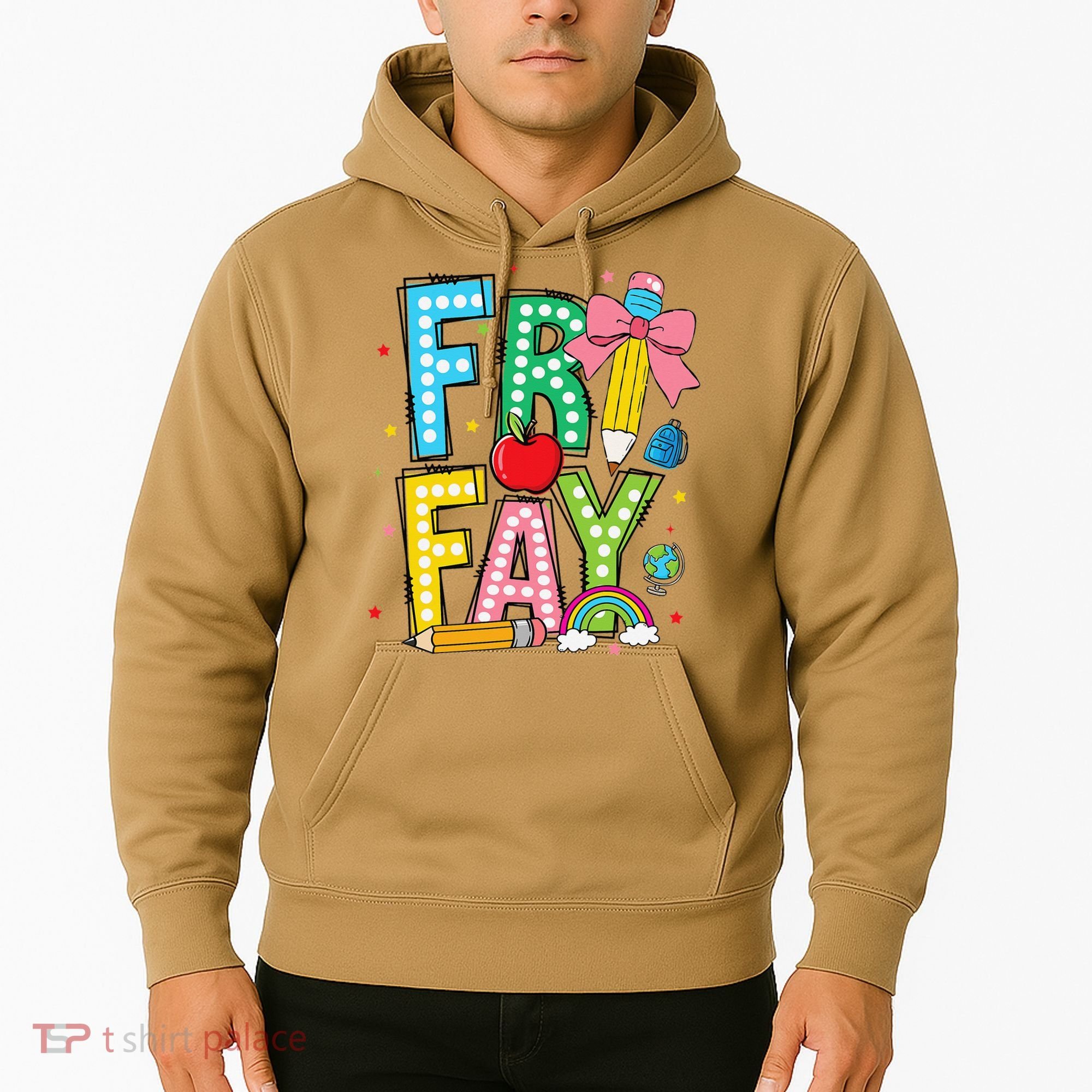 Happy Friyay Coquette Bow Friday Weekend Teacher Hoodie