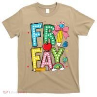 Happy Friyay Coquette Bow Friday Weekend Teacher T-Shirt thumb 0