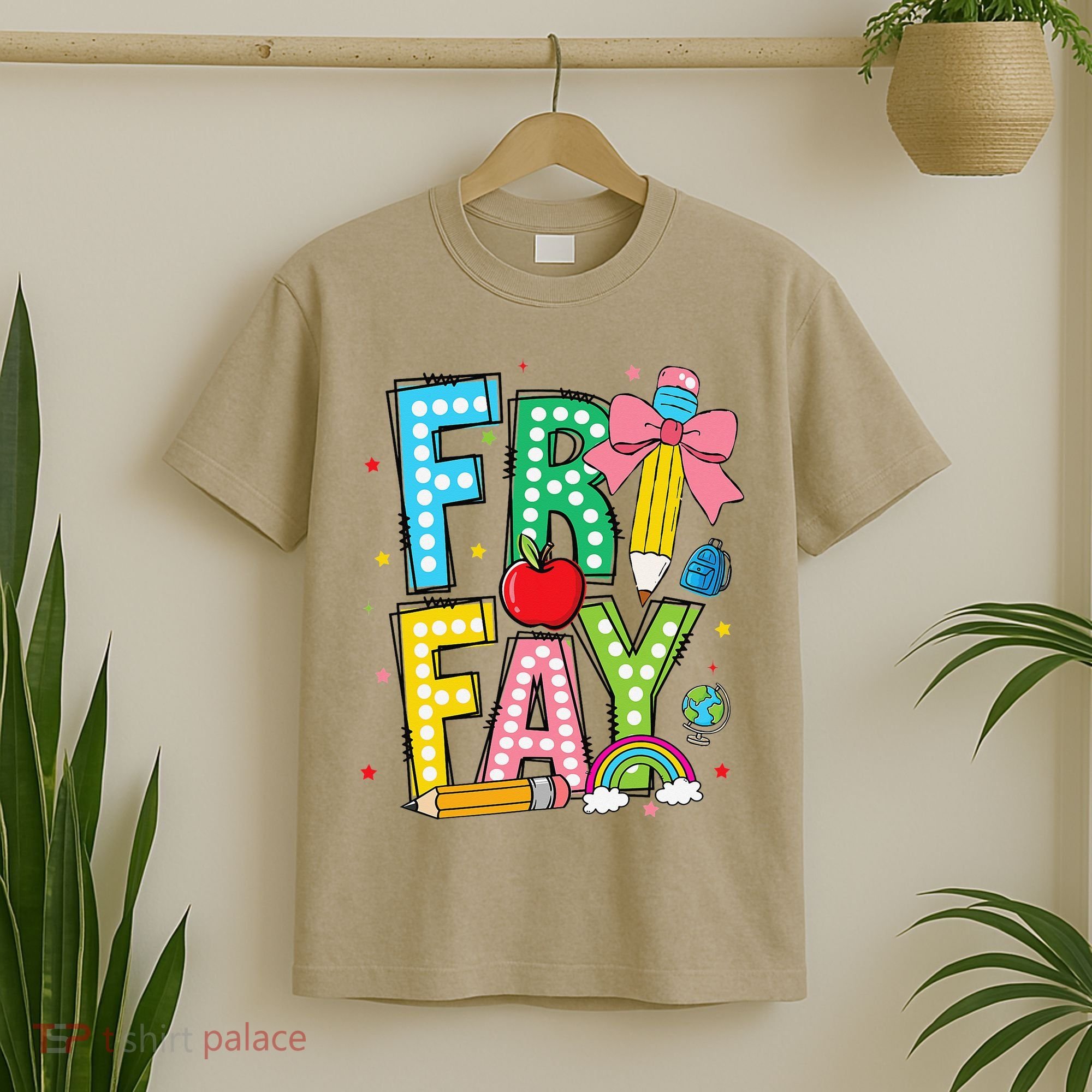 Happy Friyay Coquette Bow Friday Weekend Teacher T-Shirt