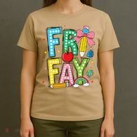Happy Friyay Coquette Bow Friday Weekend Teacher T-Shirt thumb 4