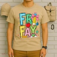 Happy Friyay Coquette Bow Friday Weekend Teacher T-Shirt thumb 6