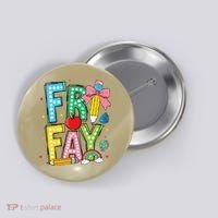 Happy Friyay Coquette Bow Friday Weekend Teacher Button thumb 0