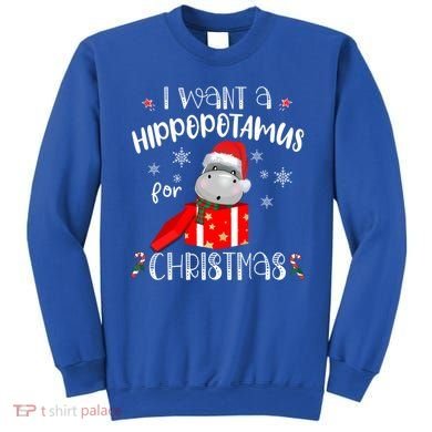 Hippopotamus For Christmas Matching Xmas Hippo Pajama Gift Sweatshirt