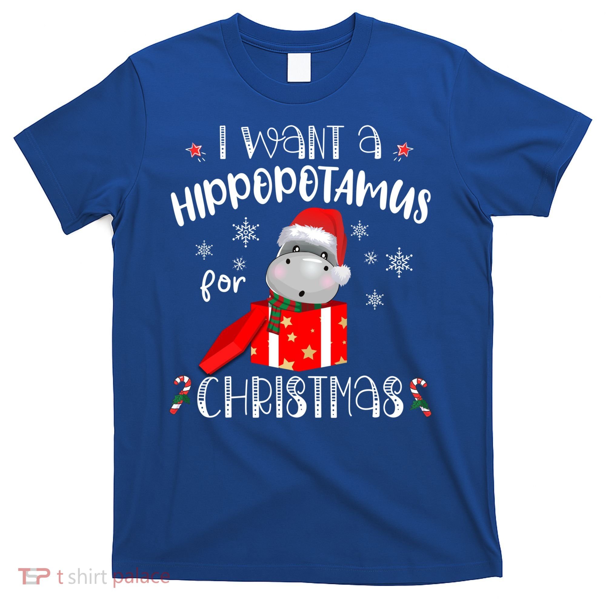 Hippopotamus For Christmas Matching Xmas Hippo Pajama Gift T-Shirt