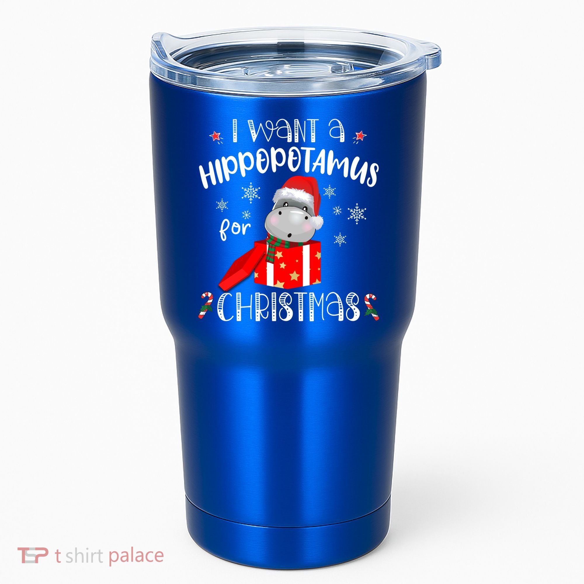 Hippopotamus For Christmas Matching Xmas Hippo Pajama Gift Tumbler