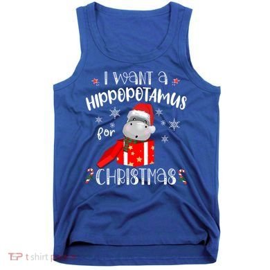 Hippopotamus For Christmas Matching Xmas Hippo Pajama Gift Tank Top