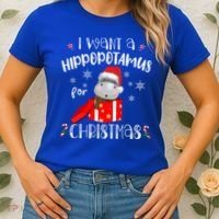 Hippopotamus For Christmas Matching Xmas Hippo Pajama Gift Women's T-Shirt thumb 2