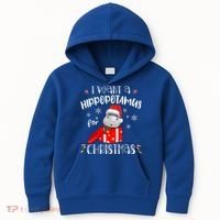 Hippopotamus For Christmas Matching Xmas Hippo Pajama Gift Kids Hoodie thumb 0