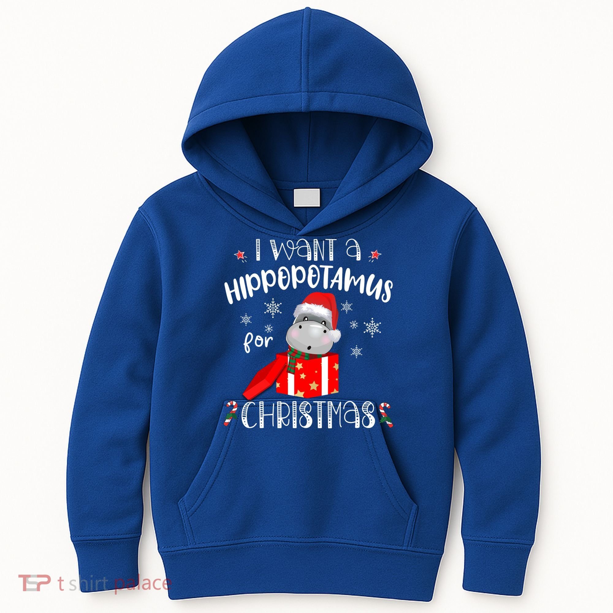 Hippopotamus For Christmas Matching Xmas Hippo Pajama Gift Kids Hoodie