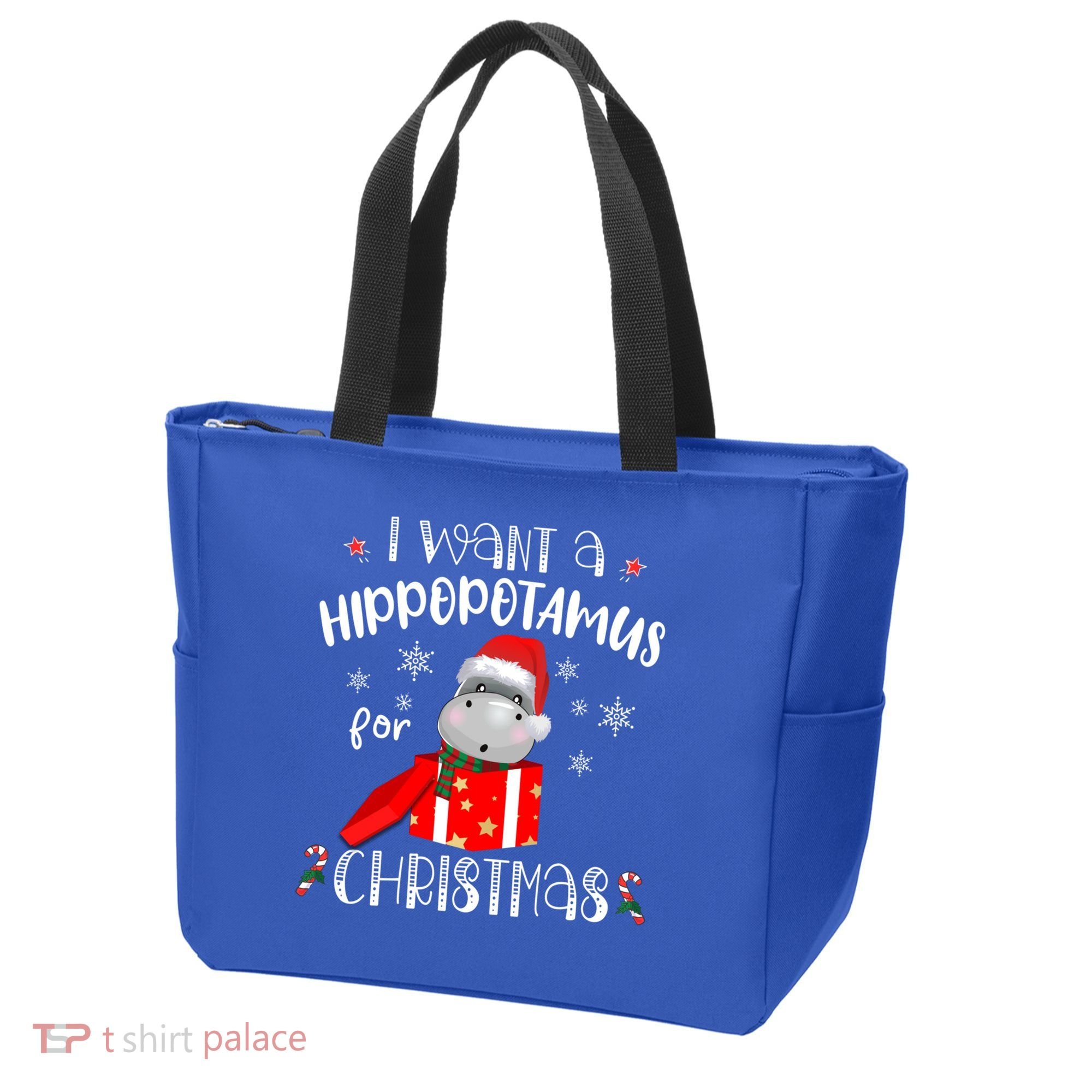 Hippopotamus For Christmas Matching Xmas Hippo Pajama Gift Tote Bag