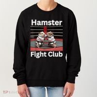 Hamster Fight Club Funny Government Waste Women's Sweatshirt thumb 0