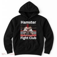 Hamster Fight Club Funny Government Waste Hoodie thumb 0