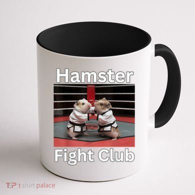 Hamster Fight Club Funny Government Waste Coffee Mug back