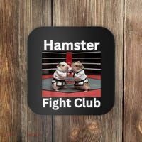 Hamster Fight Club Funny Government Waste Coaster thumb 0
